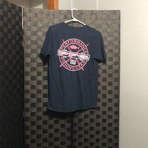 navay blue columbia pro fising gear shirt